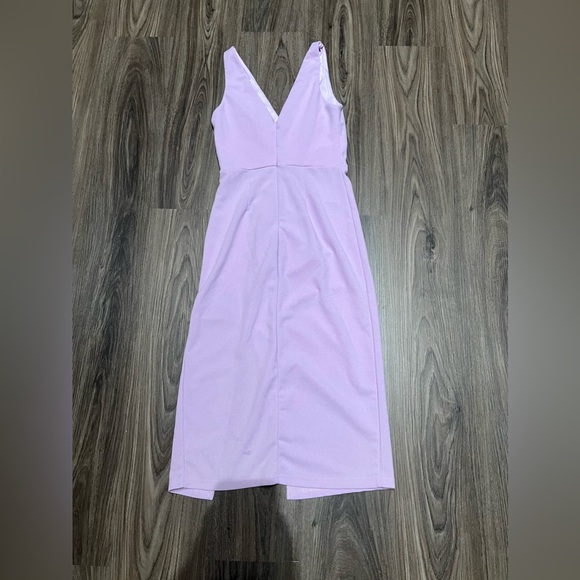 Solid Split Thigh Bridesmaid Dress - Picture 3 of 7